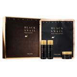 Set cadou, tratament ten cu extract de melc negru (Masca 25g + Toner 30ml + Esenta 30ml + Crema de zi 20ml)