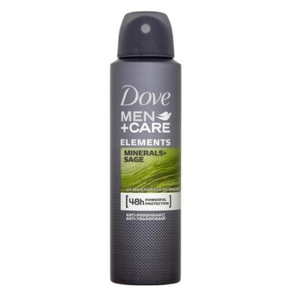 Deodorant Spray Antiperspirant cu Minerale si Salvie pentru Barbati – Dove Men+Care Elements Minerals+Sage, 150 ml 150