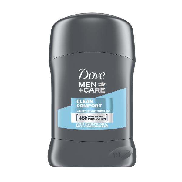 Deodorant Stick Antiperspirant pentru Barbati – Dove Men+Care Clean Comfort, 50 ml