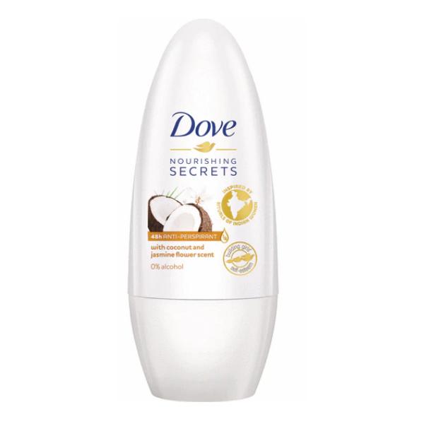Deodorant Roll-on Antiperspirant Cocos si Iasomie – Dove Nourishing Secrets Coconut & Jasmine Flower Scent, 50 ml