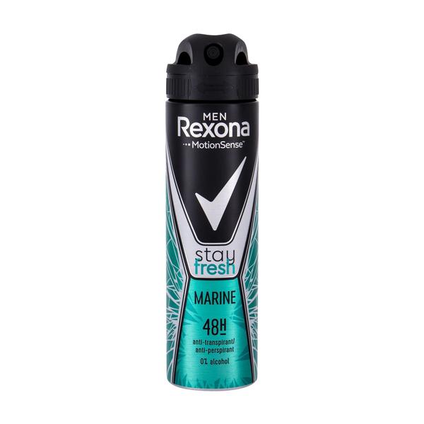 Deodorant Antiperspirant Spray pentru Barbati cu Aroma Marina- Rexona Men MotionSense Stay Fresh Marine 48h, 150ml 150ml poza noua reduceri 2022