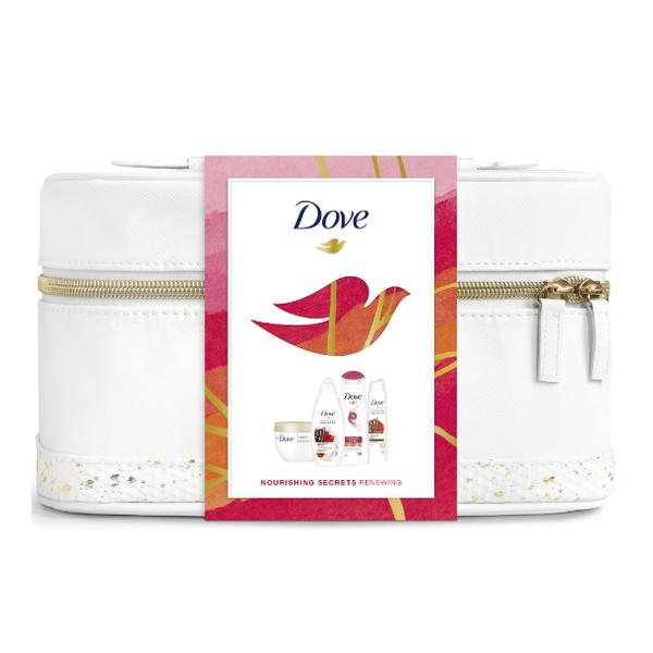 Set Cadou – Dove Nourishing Secrets Renewing Crema de Corp 300ml + Gel de Dus 250ml + Sampon 250ml + Deodorant Spray 150ml + Geanta Cadou