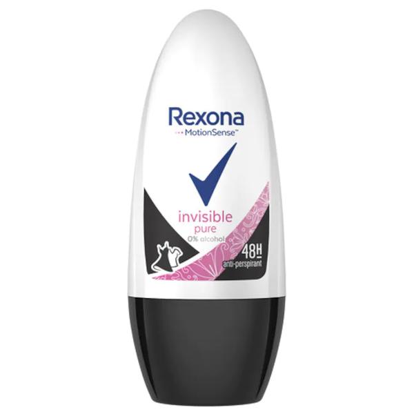 Deodorant Antiperspirant Roll-on pentru Femei Invizibil Pure – Rexona MotionSense Invisibile Pure 48h, 50ml 48h