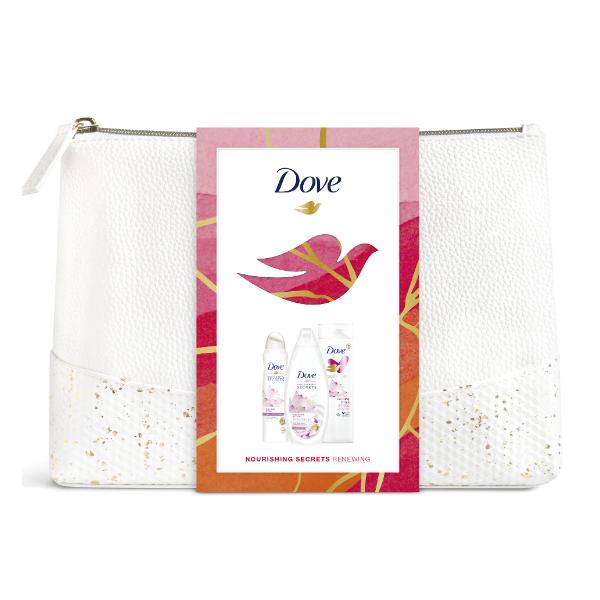 Set Cadou – Dove Nourishing Secrets Renewing Deodorant Spray 150ml + Gel de Dus 250ml + Lotiune de Corp + Geanta Cadou 150ml imagine 2022