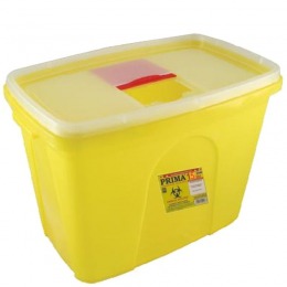 Recipient Plastic Deseuri Intepatoare - Prima Plastic Container for Sharp Stinging Waste 15 litri