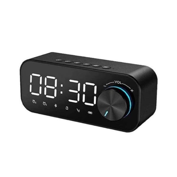 Boxa Portabila cu Ceas Saiconcept, Alarma Trezire, Lumina de Noapte, Negru