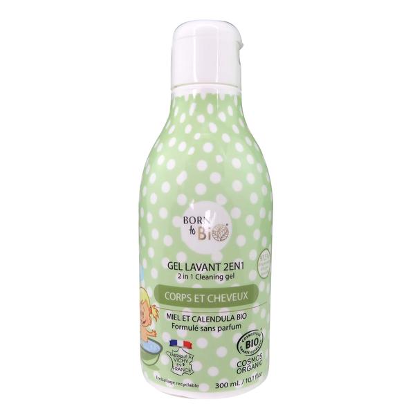 Sampon si Gel de Dus Bio 2 in 1 pentru Bebelusi - Born to Bio 2 in 1 Cleaning Gel, 300 ml