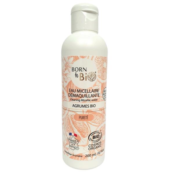 Apa Micelara Bio cu Citrice pentru Piele Mixta/Grasa – Born to Bio Cleaning Micellar Water Agrumes Bio, 200 ml 200 imagine 2022