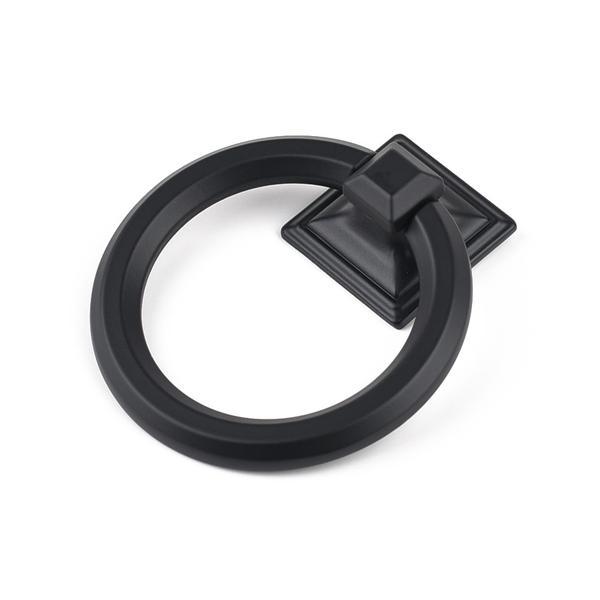 Maner pentru mobila Enzo Square, finisaj negru mat CB, Ø 75 mm