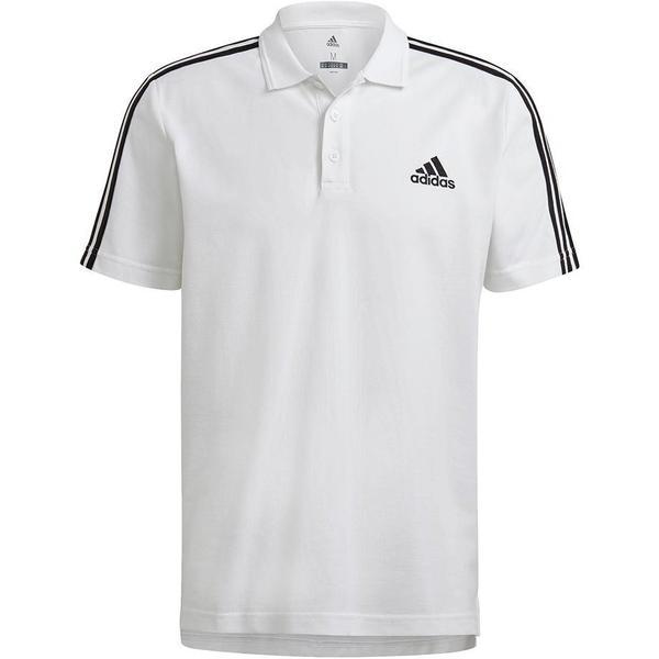 Tricou barbati adidas aeroready essentials piqu embroidered small logo gk9138, l, alb