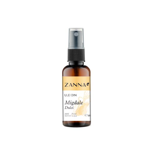 Ulei din Migdale Dulci 100% Natural Presat la Rece Zanna, 50 ml