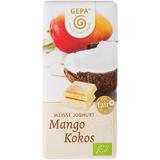 Ciocolata alba Bio cu iaurt, mango si cocos, 40 gr Gepa