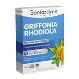 Supliment Alimentar pentru Sistemul Nervos - Santarome Phyto Griffonia Rhodiola, 20 fiole