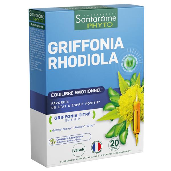 Supliment pentru Sistemul Nervos - Santarome Phyto Griffonia Rhodiola, 20 fiole
