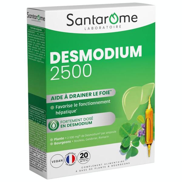 Supliment Alimentar  pentru Ficat - Santarome Phyto Desmodium 2500, 20 fiole