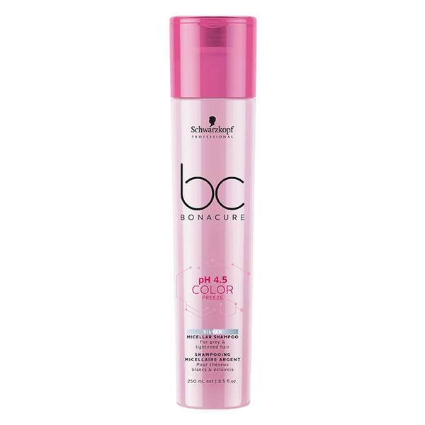 Sampon Micelar pentru Par Blond si Grizonat - Schwarzkopf BC Bonacure pH 4.5 Color Freeze Silver Micellar Shampoo, 250ml