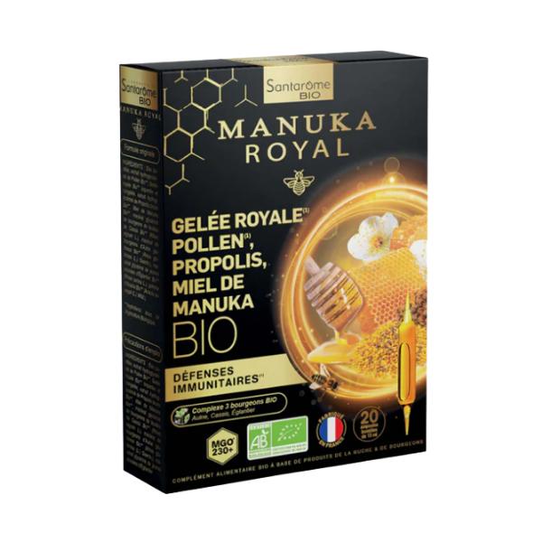 Supliment pentru Imunitate - Santarome Bio Gele Royale Pollen-Propolis Miel de Manuka Bio, 20 fiole