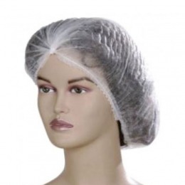 Boneta alba cu elastic - prima non woven clip cap single elastic 100 buc