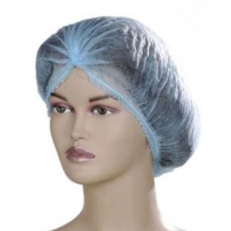Boneta albastra cu elastic - prima non woven clip cap single elastic 100 buc