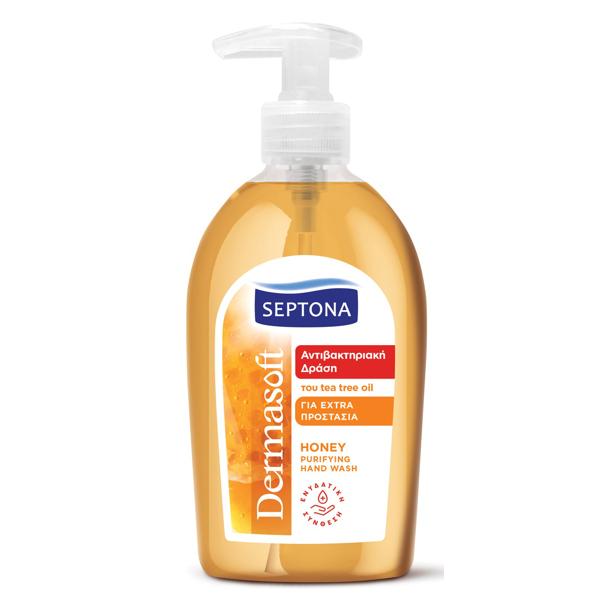 Sapun Lichid Purifiant Cu Miere Pentru Maini Septona Dermasoft Honey Purifying Hand Wash 600 Ml