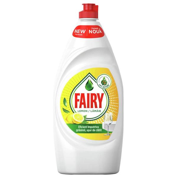 Detergent de Vase cu Aroma de Lamaie - Fairy Lemon Lift Action, 800 ml