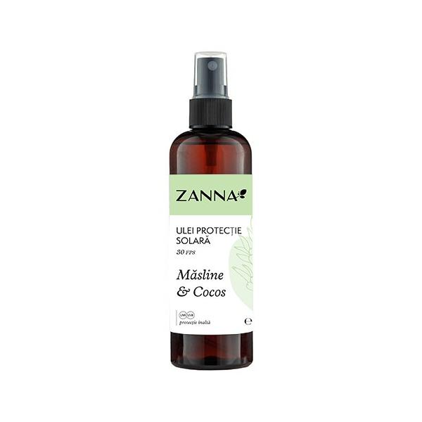 Ulei de Plaja cu Protectie Solara SPF30 cu Masline si Cocos Zanna, 150ml 150ml imagine noua