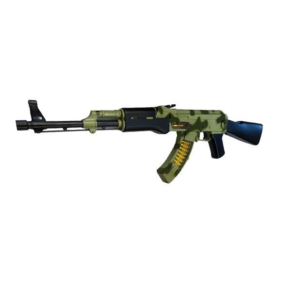 Mitraliera de jucarie ak-47 jungle assualt, cu sunete si lumini, shop like a pro®, verde/negru