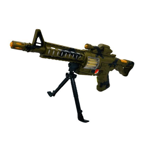 Mitraliera de jucarie super gun, cu sunete si lumini, shop like a pro®, multicolor