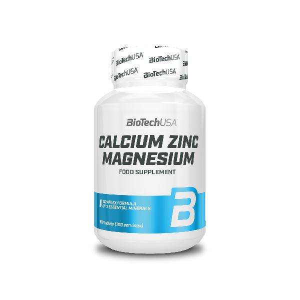 Supliment Alimentar Calciu, Zinc, Magneziu - BiotechUSA Calcium Zinc Magnesium, 100 tablete