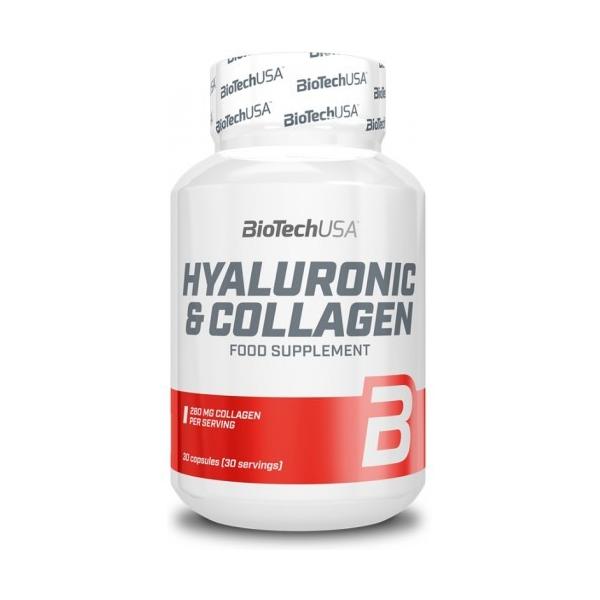 Supliment alimentar acid hialuronic si colagen - biotechusa hyaluronic   collagen, 30 capsule
