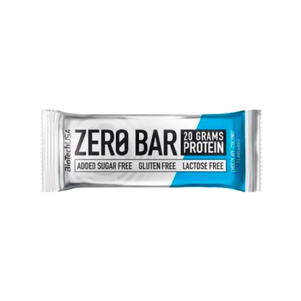 Baton Proteic cu Gust de Ciocolata si Cocos - BiotechUSA Zero Bar Chocolate-Coconut Flavoured, 50g