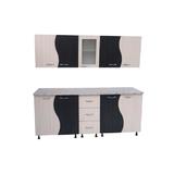 Bucatarie Salma S1cu blat termorezistent 2m wenghe/st.deschis