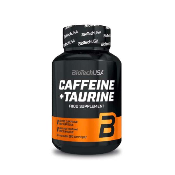 Supliment Alimentar cu Cafeina si Taurina - BiotechUSA Caffeine + Taurine Food Supplement, 60 capsule