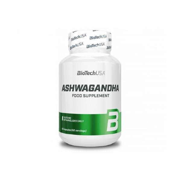 Supliment Alimentar cu Ashwaghanda - BiotechUSA Ashwagandha Food Supplement, 60 capsule