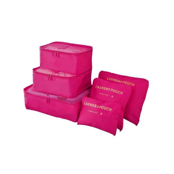 Organizator de bagaje, set de 6 gentute, aexya, magenta