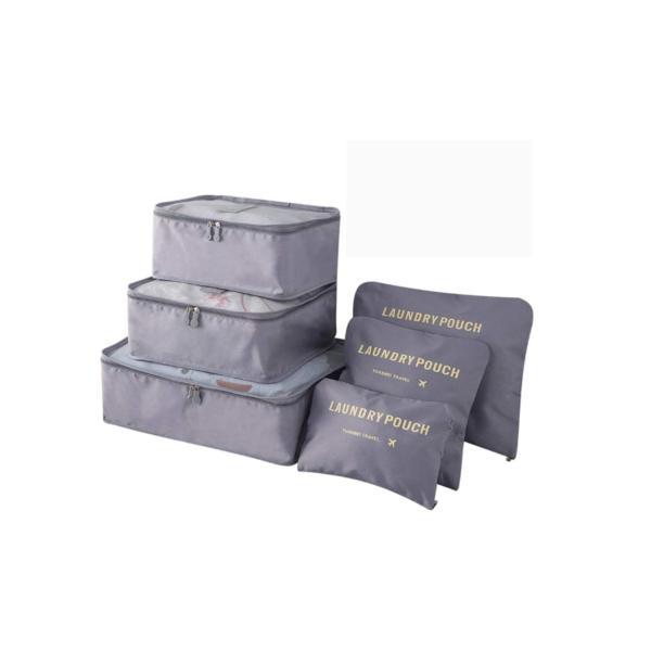 Organizator de bagaje - set de 6 gentute, aexya, gri