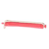 Set 12 bucati bigudiuri din plastic cu elastic pentru permanent ROSU 80 mm x grosime 12 mm