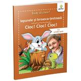 Invat sa citesc! Iepurele si broasca testoasa. Cioc! cioc! cioc!, editura Gama