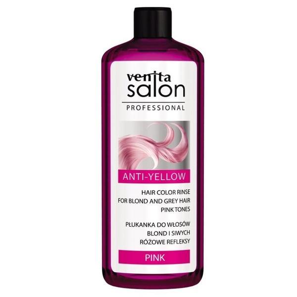 Solutie clatire roz pentru reflexe de culoare, anti yellow, pink, venita, 200 ml