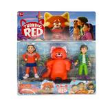 Set 3 figurine Turning Red, din PVC, 8 cm, Shop Like A Pro®, Multicolor