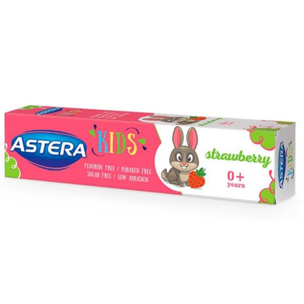 Pasta de Dinti cu Aroma de Capsuni pentru Copii – Astera Kids Strawberry 0+, 50 ml