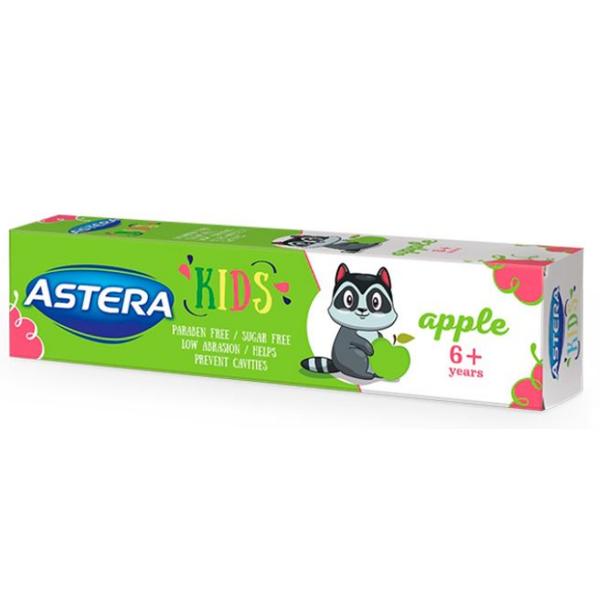 Pasta de dinti cu aroma de mar pentru copii - astera kids apple 6+ years, 50 ml
