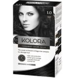Vopsea Crema Permanenta - Kolora Permanent Color Cream, nuanta 1.0 Intense Black, 120 ml
