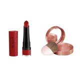 Set Fard de obraz Bourjois 92 Santal + Ruj de buze mat Bourjois Rouge Velvet The Lipstick, 11 Berry Formidable