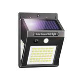 Lampa solara de perete cu 60 Led-uri, senzori de miscare, Aexya, Negru