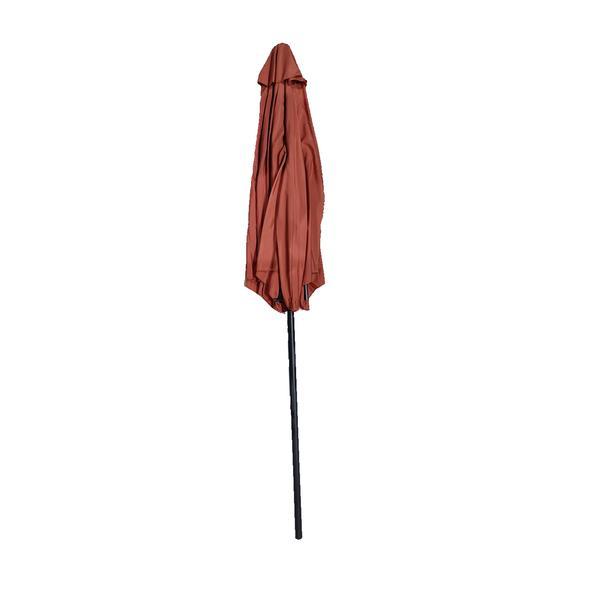 Umbrela de gradina cu manivela si inclinare, stalp aluminiu, 270 cm, Terracotta