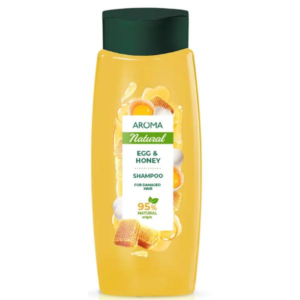 Sampon cu Ou si Miere pentru Par Deteriorat - Aroma Natural Egg & Honey Shampoo for Damaged Hair, 400 ml