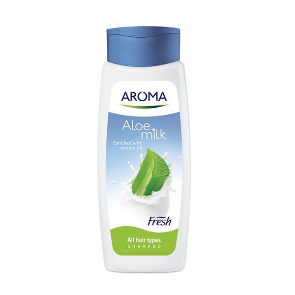 Sampon cu aloe si lapte pentru toate tipurile de par - aroma fresh aloe milk all hair types shampoo, 400 ml
