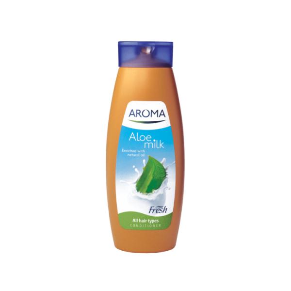 Balsam cu Aloe si Lapte pentru Toate Tipurile de Par – Aroma Fresh Aloe Milk All Hair Types Conditioner, 400 ml 400 poza noua reduceri 2022
