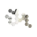 Set 24 Oglinzi Decorative Hexagonale, 12.5 x 11 x 6.3 cm